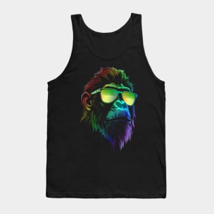 Baboon Sunglasses Vibrant Color Tank Top